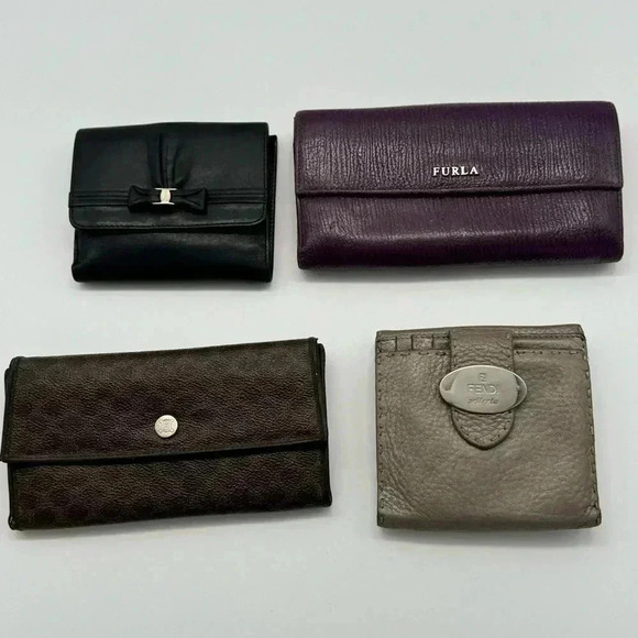 LOT of 4 Pre-loved Wallets Celine, Fendi, Salvatorre Ferragamo -PROJECT - Picture 1 of 17